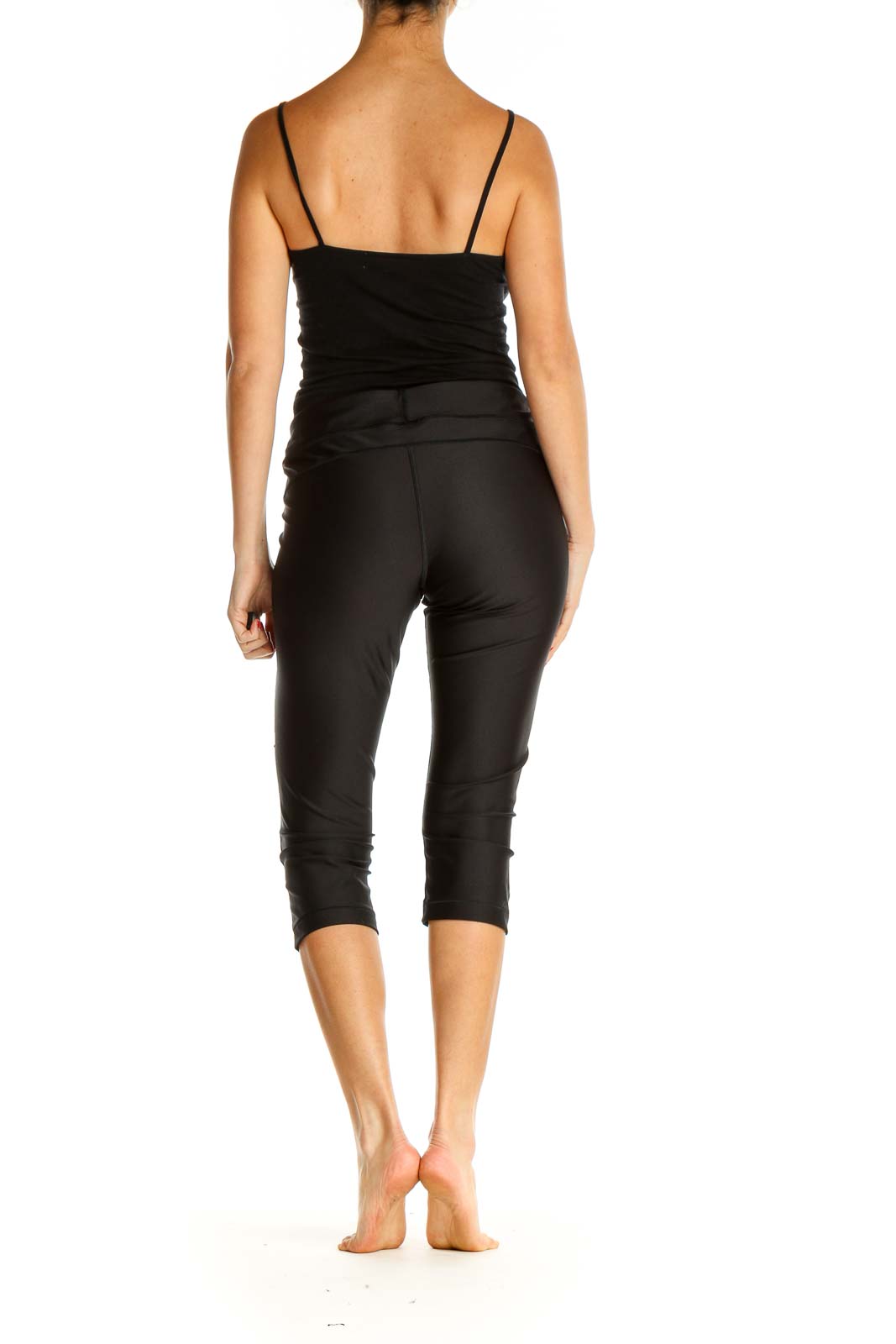 Black Solid Activewear Leggings