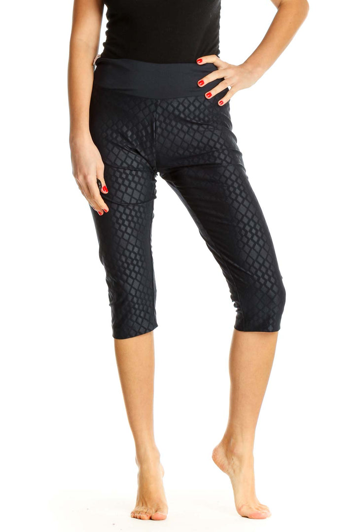 Black Geometric Print Activewear Leggings