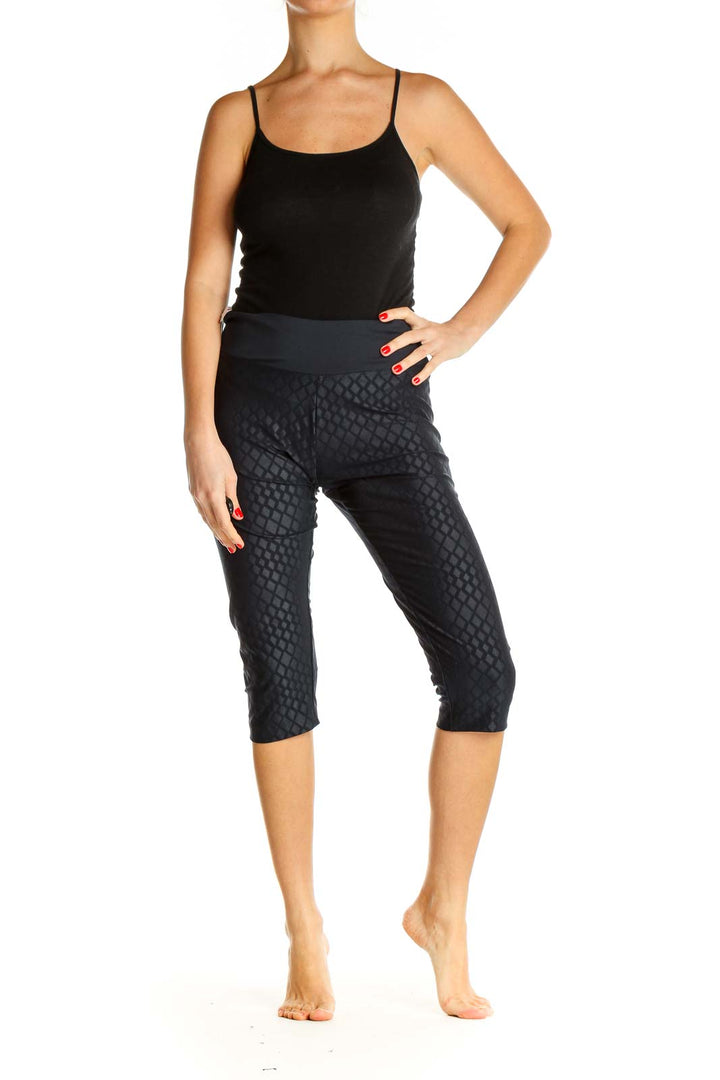 Black Geometric Print Activewear Leggings