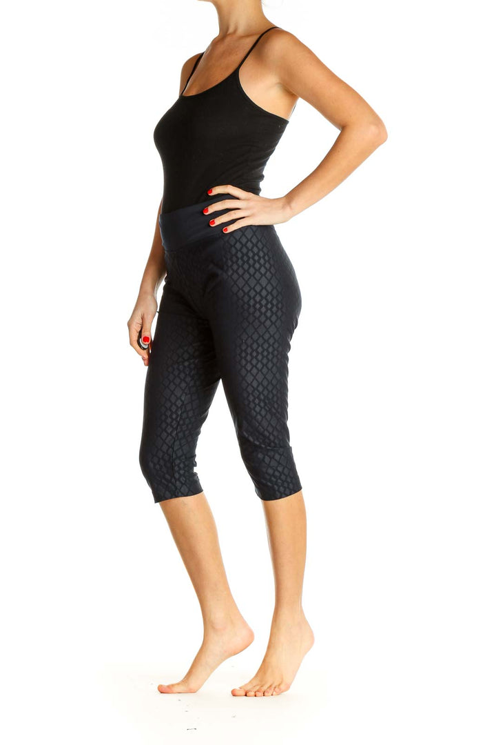 Black Geometric Print Activewear Leggings