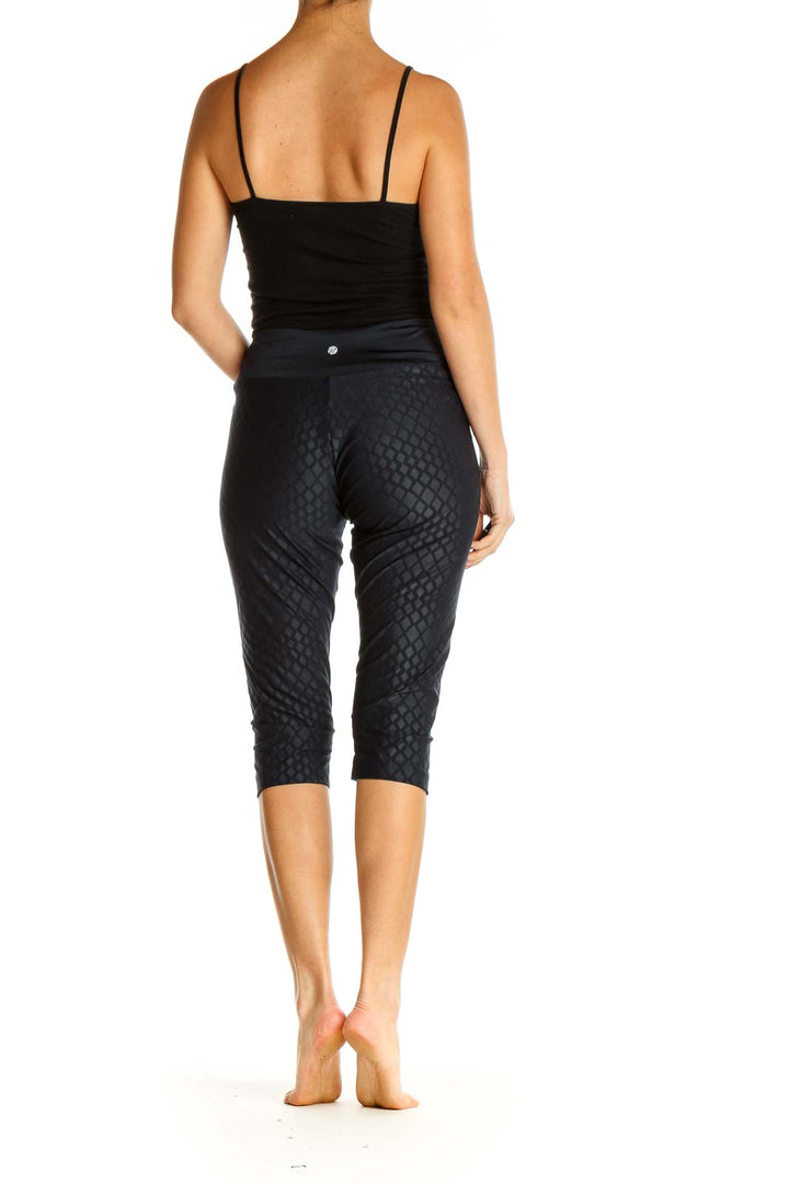 Black Geometric Print Activewear Leggings