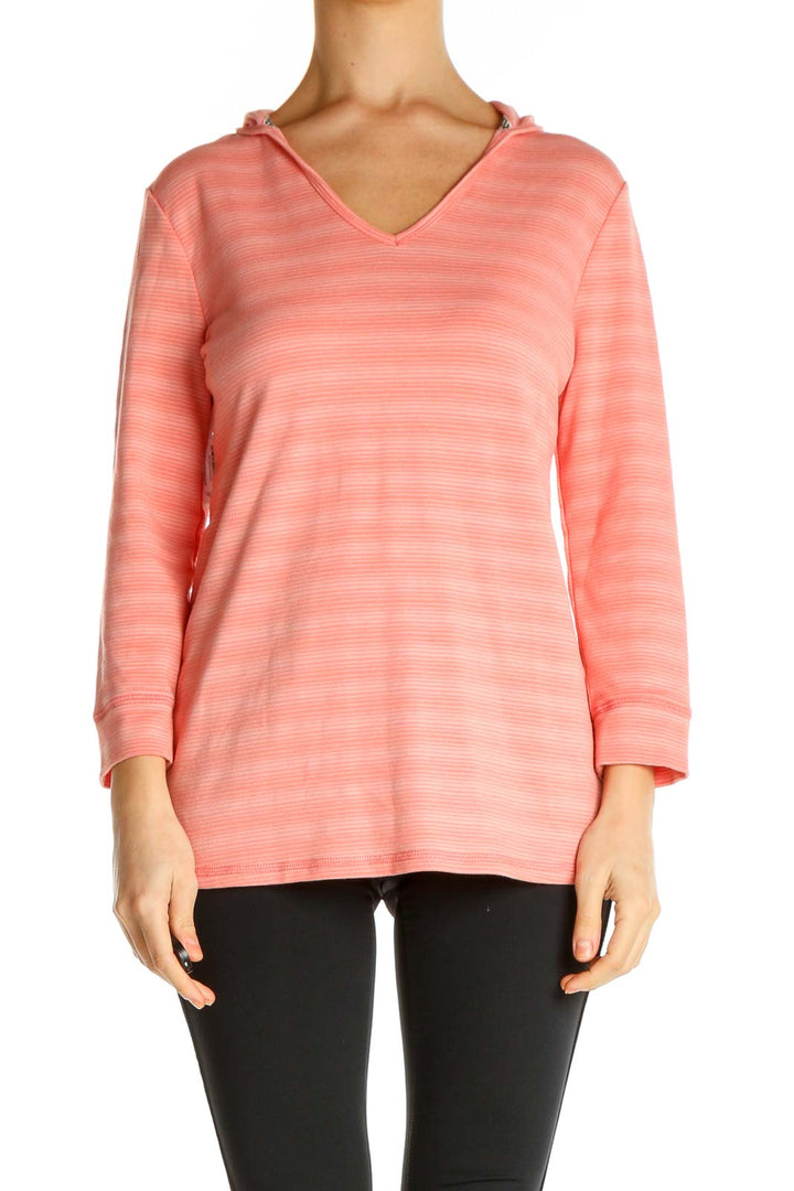 Pink Striped All Day Wear T-Shirt