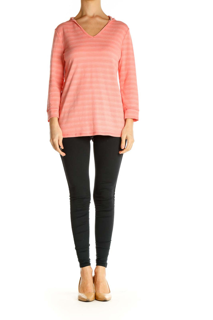 Pink Striped All Day Wear T-Shirt