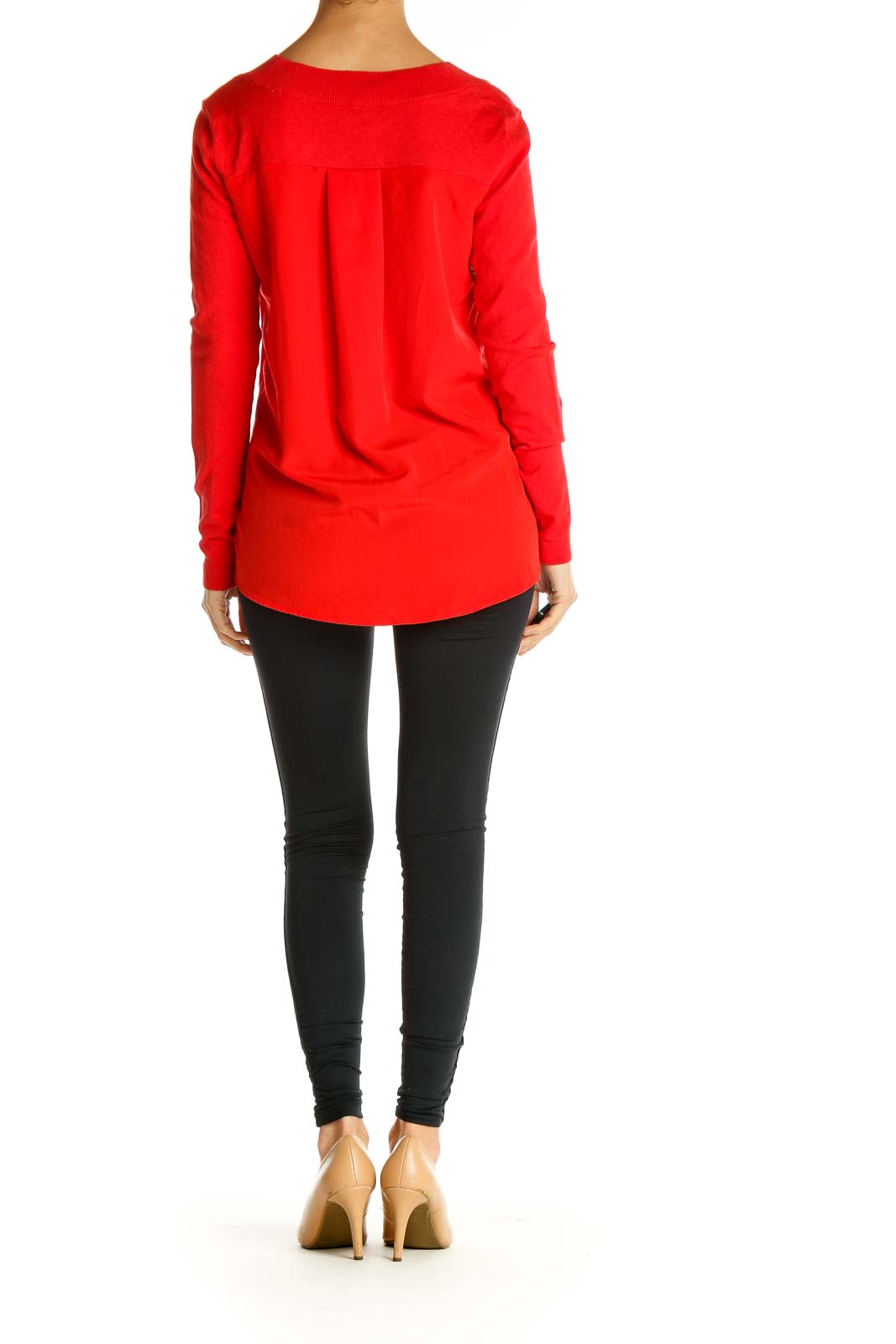 Red Solid Classic Sweater