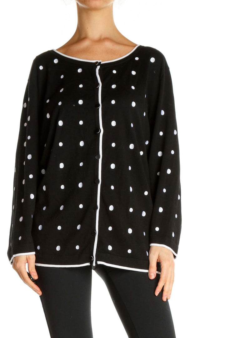 Black Polka Dot All Day Wear Sweater