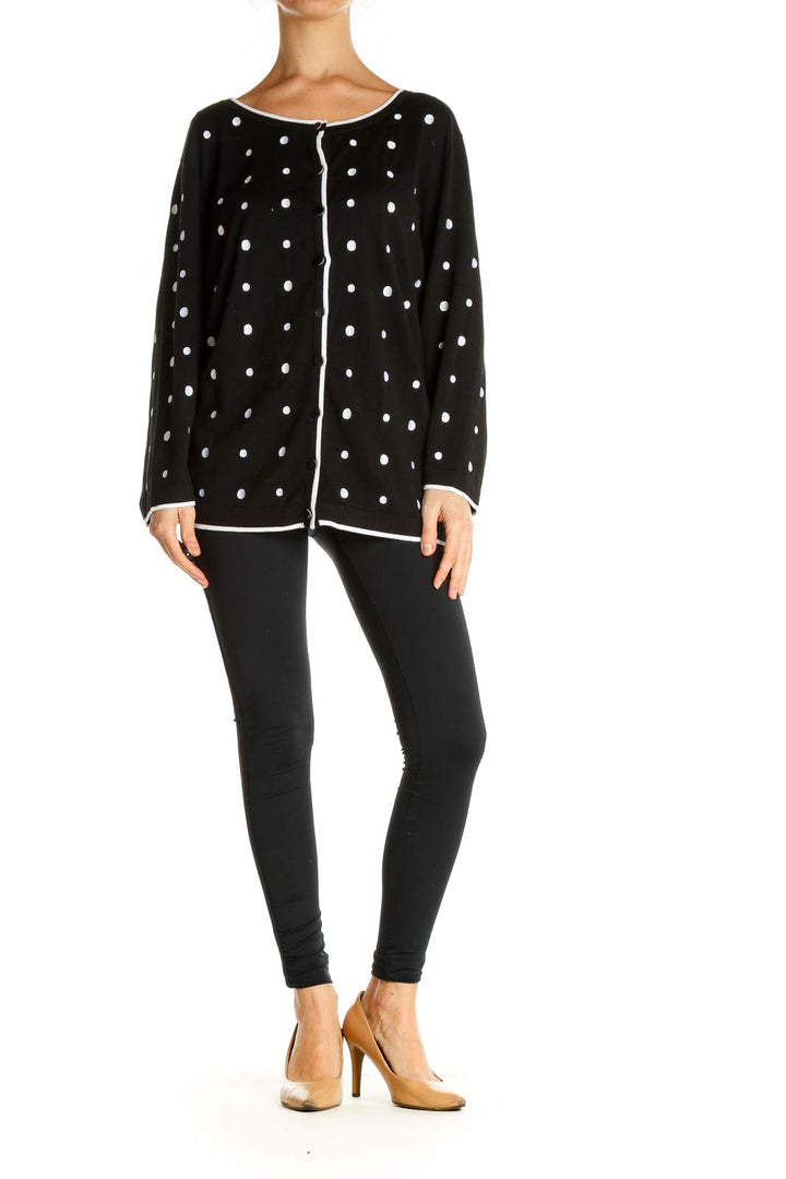 Black Polka Dot All Day Wear Sweater