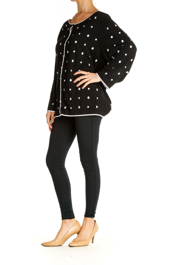 Black Polka Dot All Day Wear Sweater