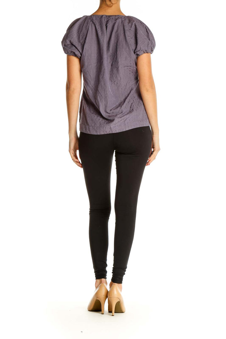 Purple Solid All Day Wear Blouse