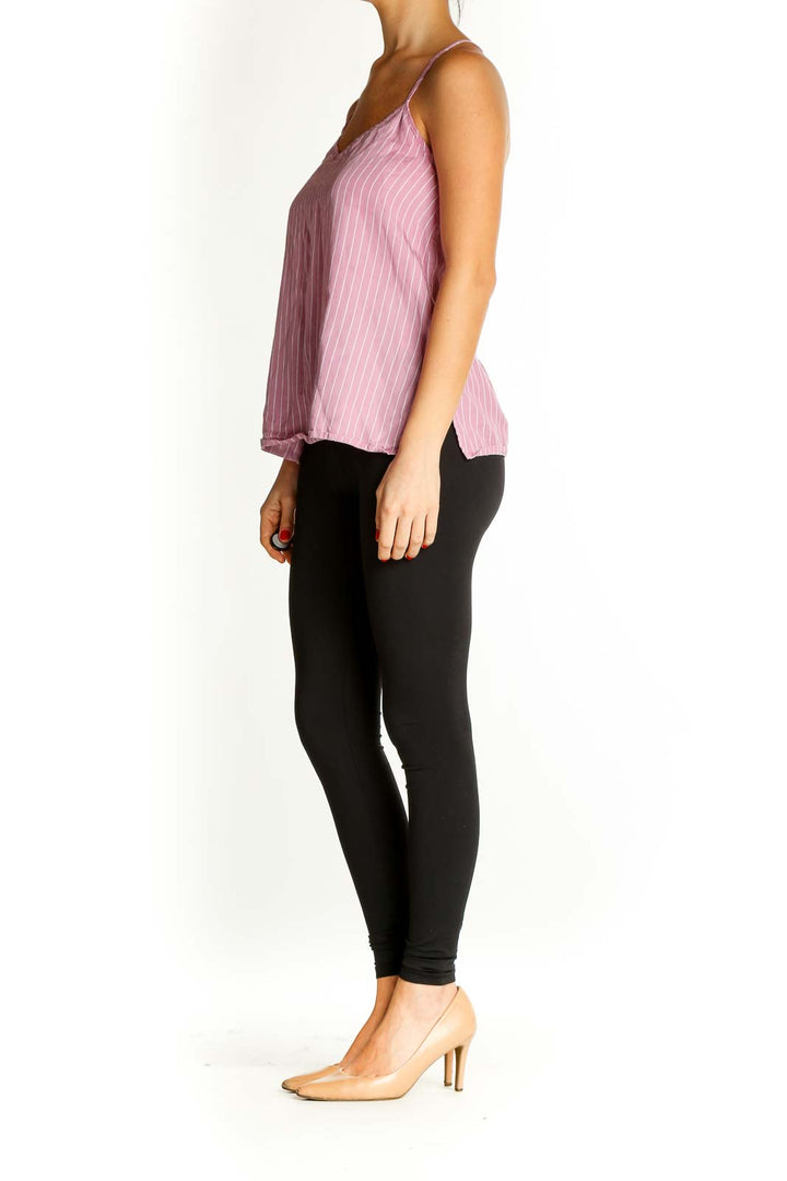 Pink Solid Casual Top