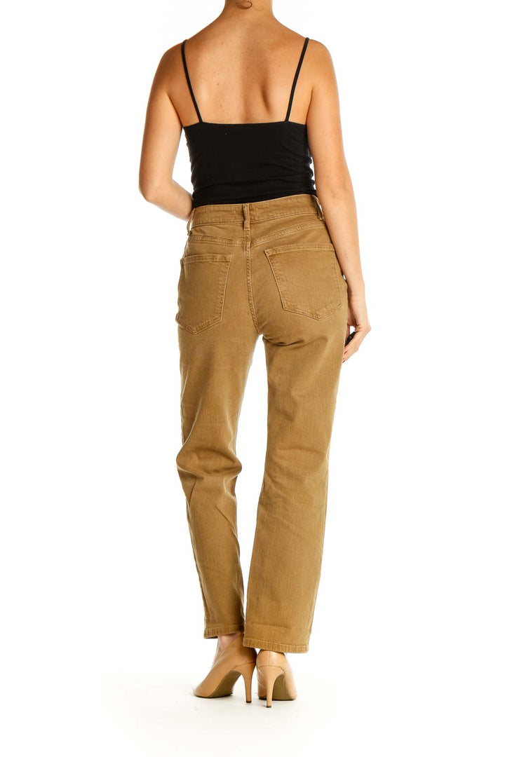 Brown Straight Leg Jeans