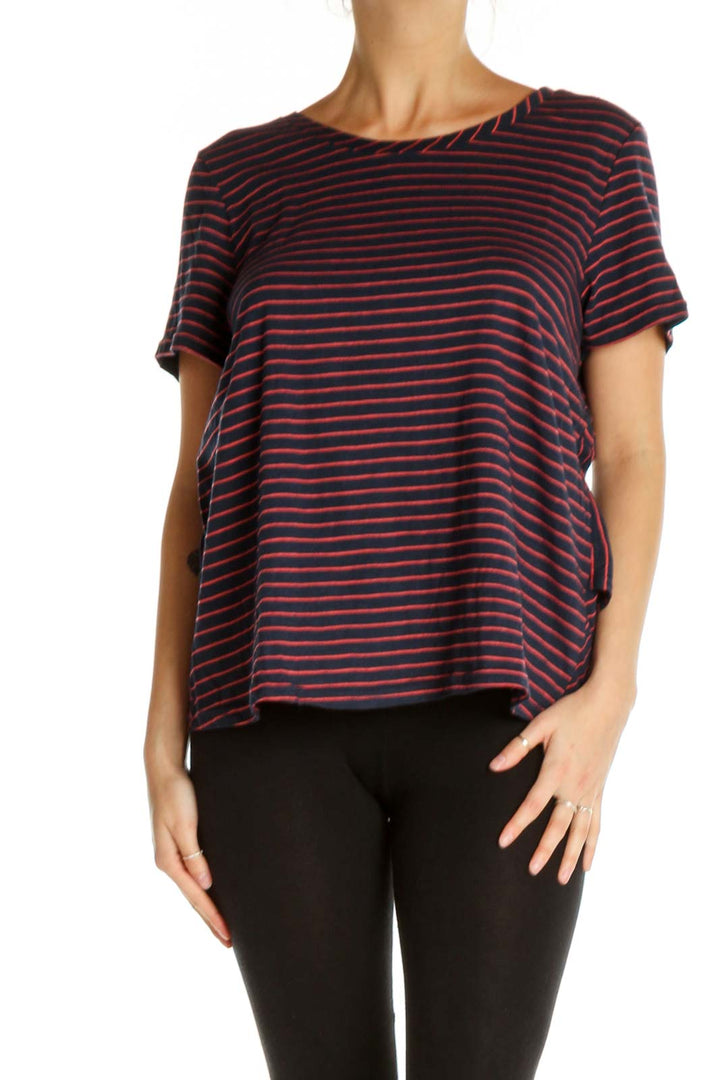 Red Striped All Day Wear T-Shirt