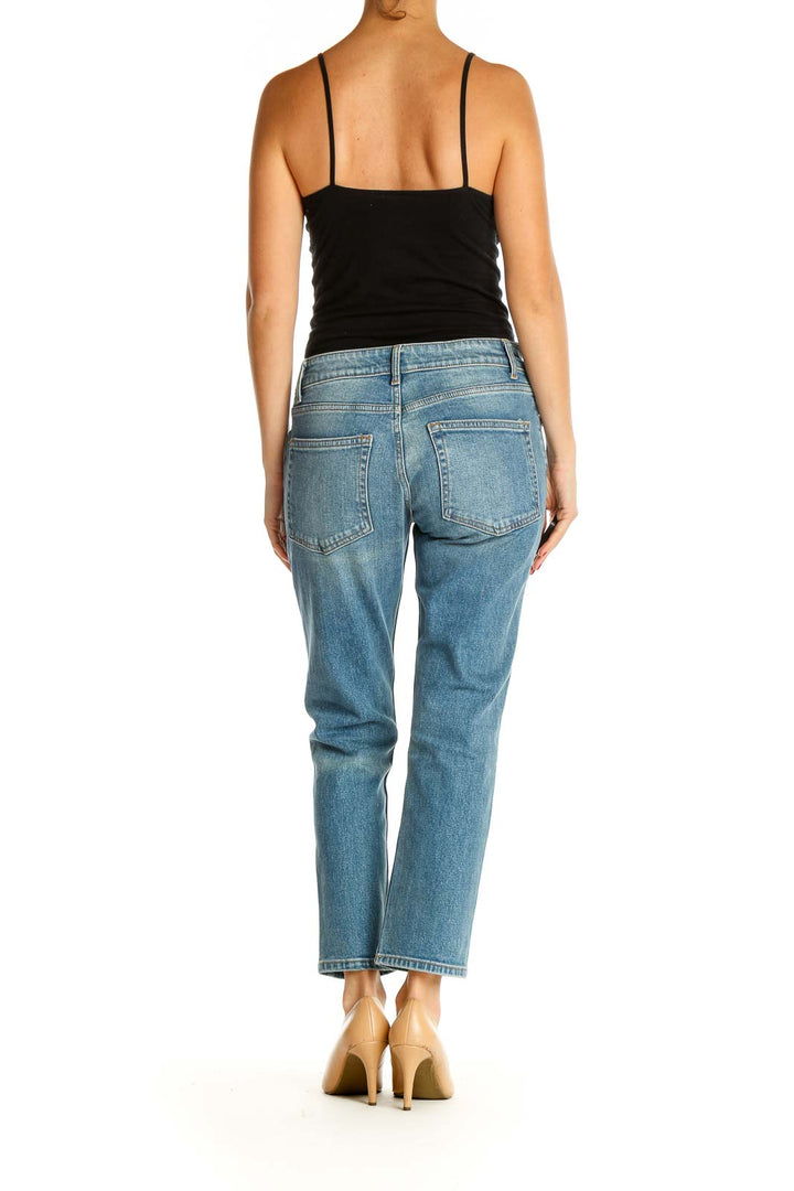 Blue Straight Leg Jeans