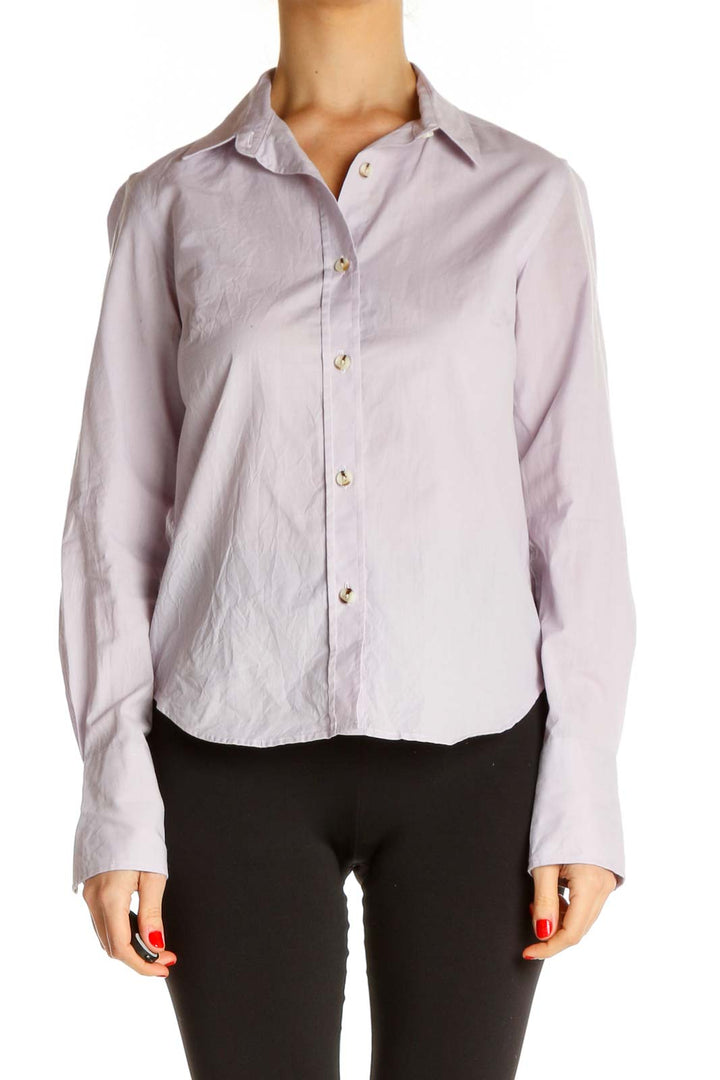 Purple Solid Formal Shirt