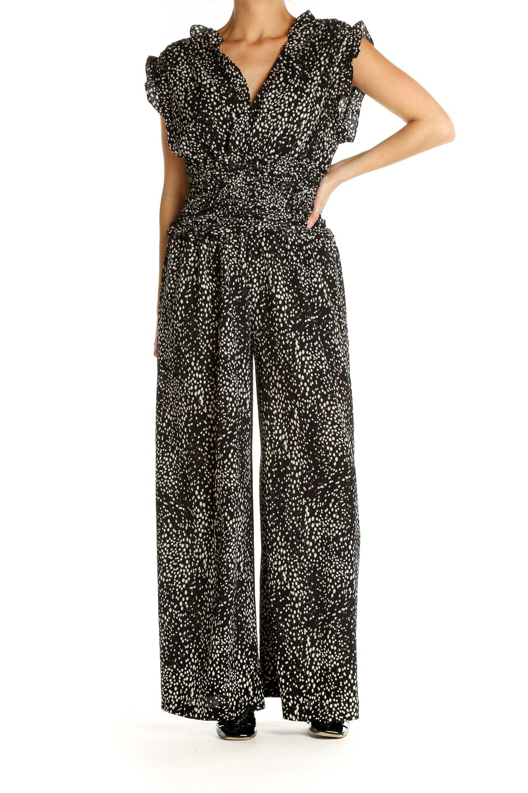 Black Printed Jumpsuit