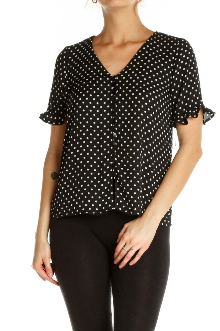 Black Polka Dot All Day Wear T-Shirt