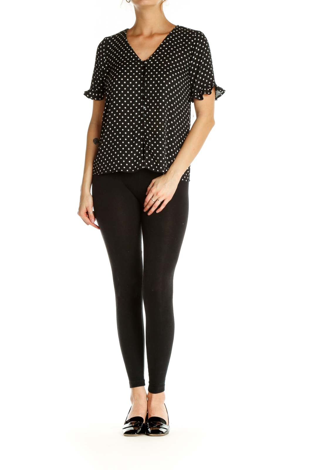 Black Polka Dot All Day Wear T-Shirt