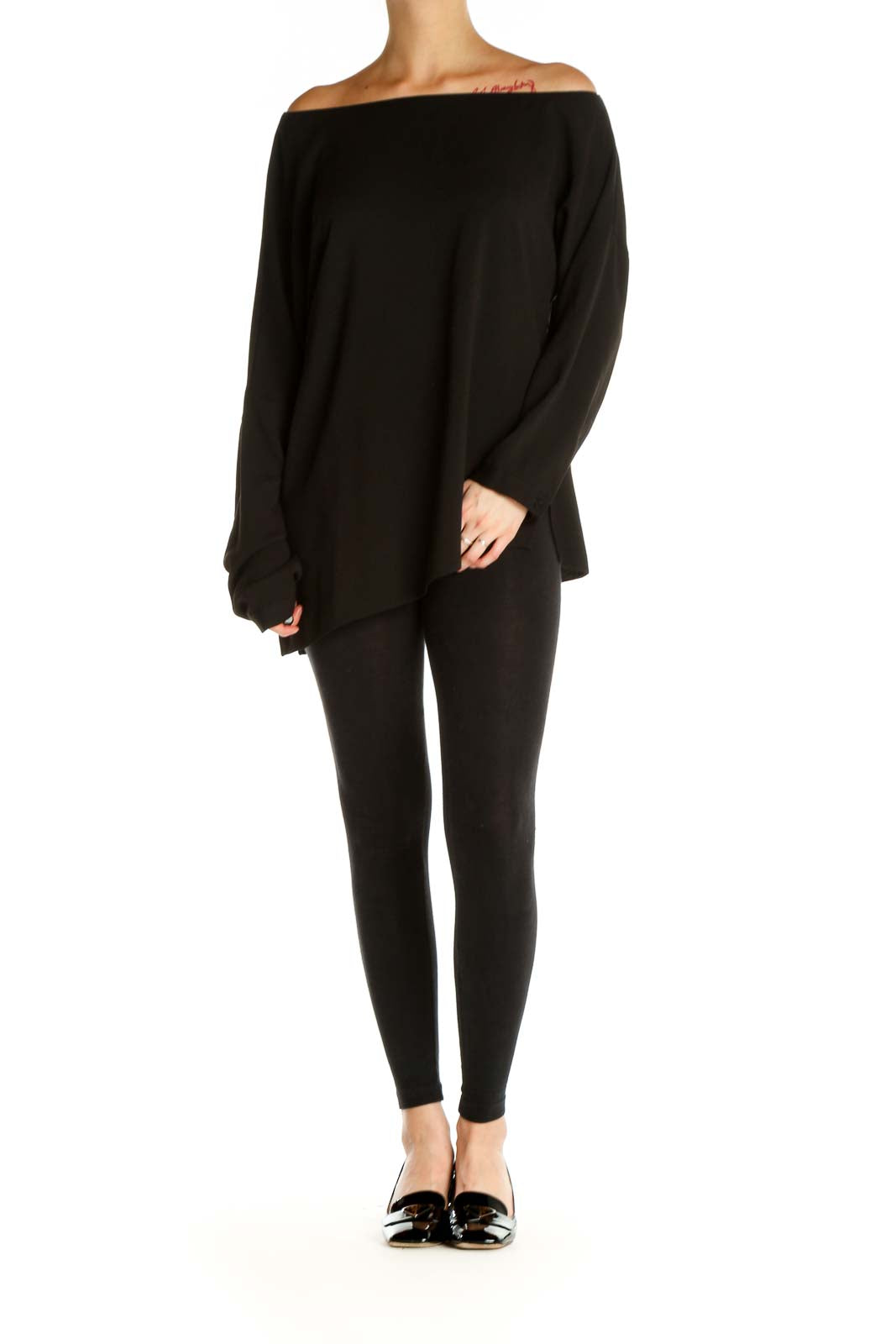 Black Solid All Day Wear Blouse