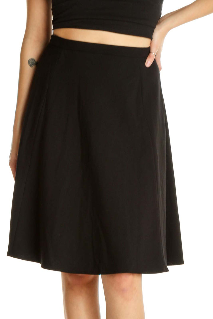 Black Classic A-Line Skirt