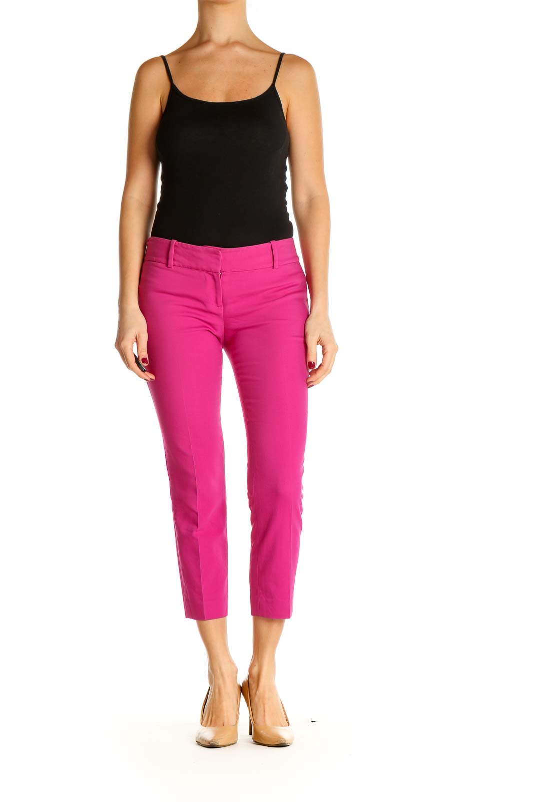 Pink Solid All Day Wear Leggings