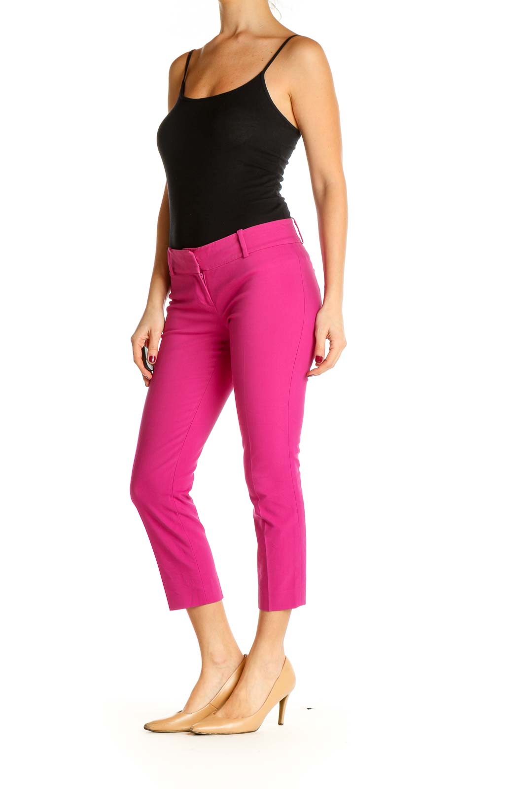 Pink Solid All Day Wear Leggings