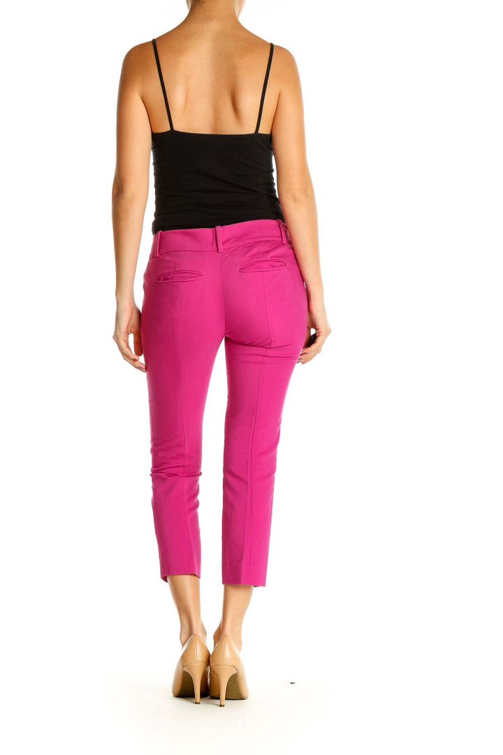 Pink Solid All Day Wear Leggings