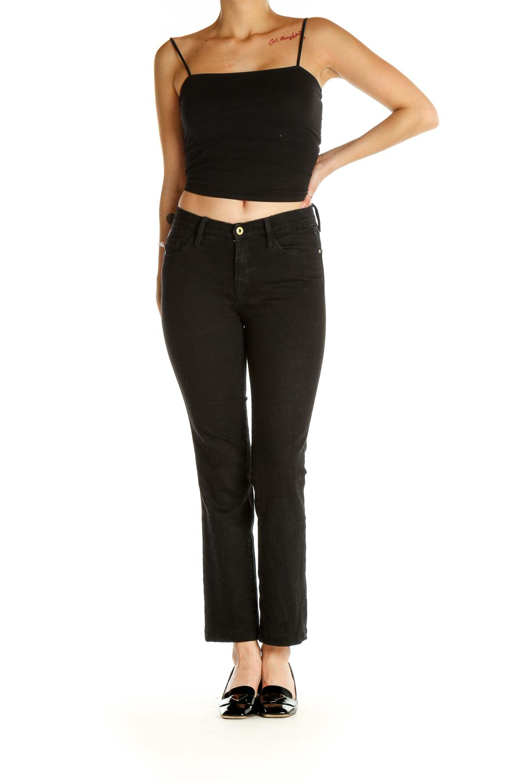 Black Solid All Day Wear Trousers