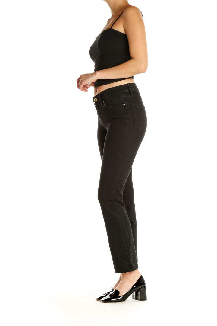 Black Solid All Day Wear Trousers