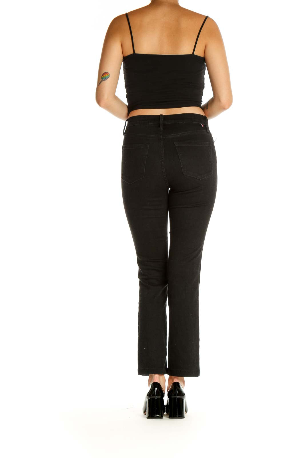 Black Solid All Day Wear Trousers