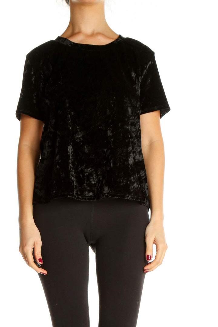 Black Solid All Day Wear T-Shirt