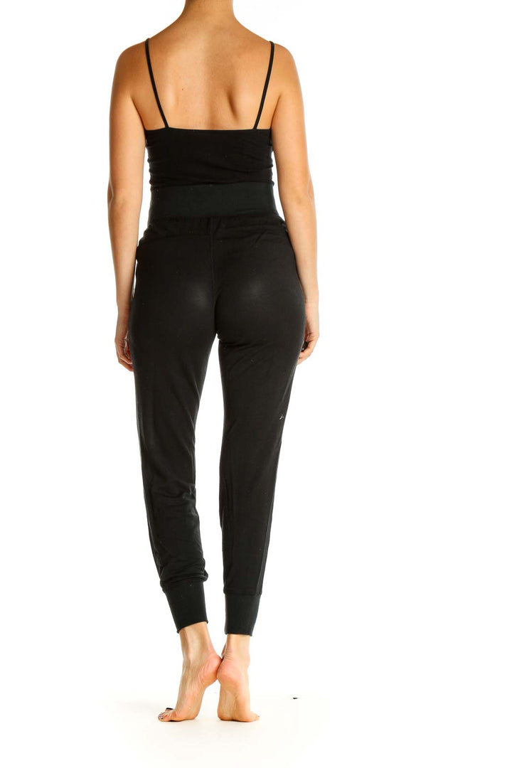 Black Solid Casual Trousers