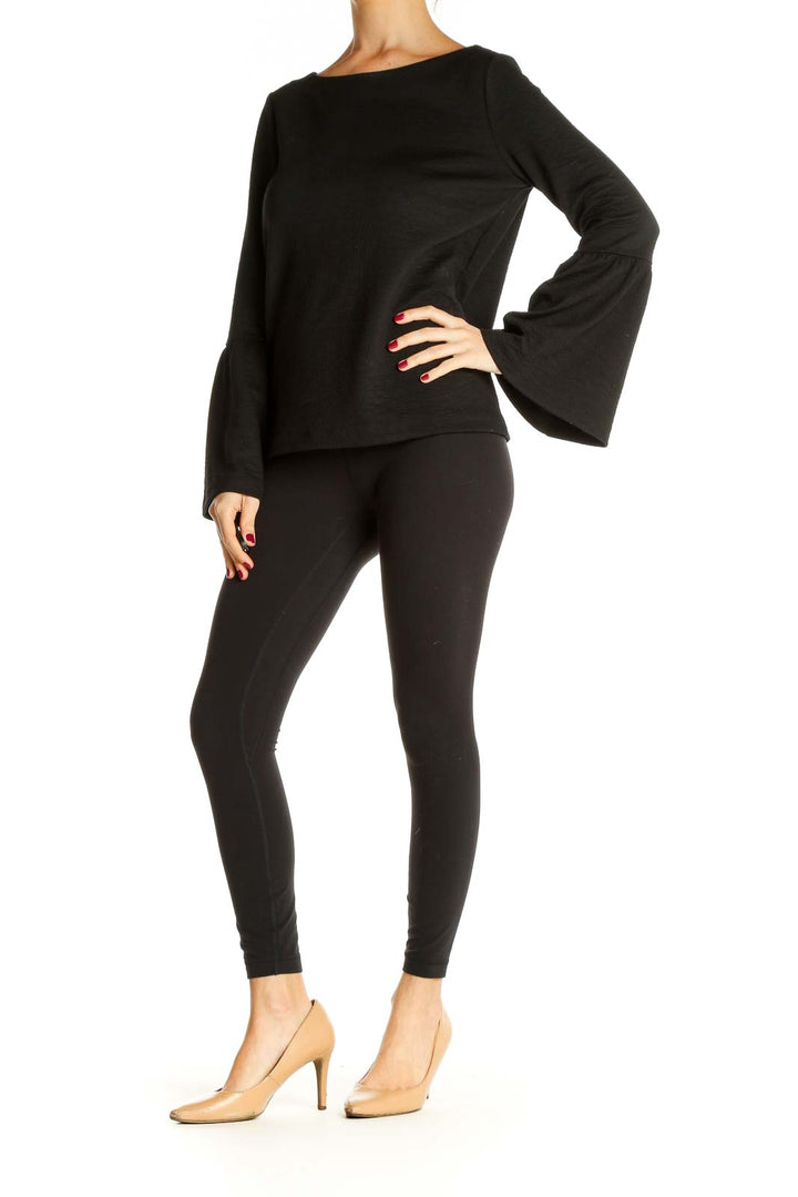 Black Solid All Day Wear Blouse