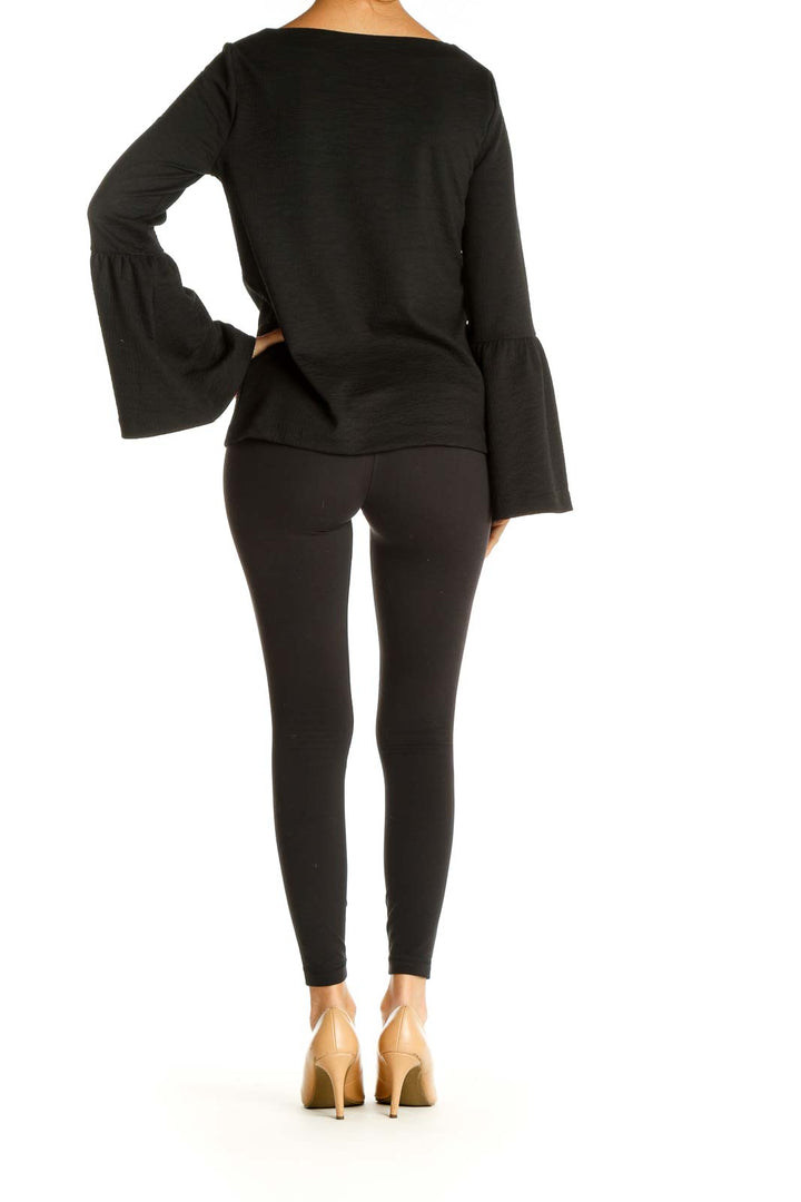 Black Solid All Day Wear Blouse