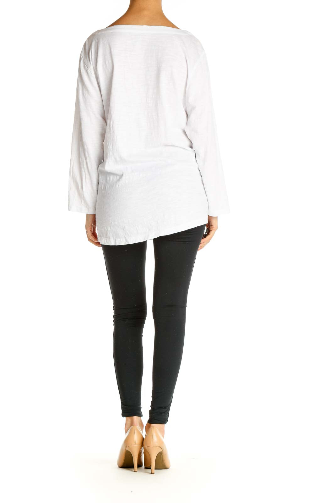 White Graphic Print All Day Wear Sweater