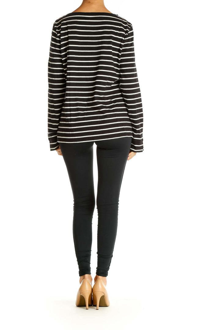 Black Striped All Day Wear T-Shirt