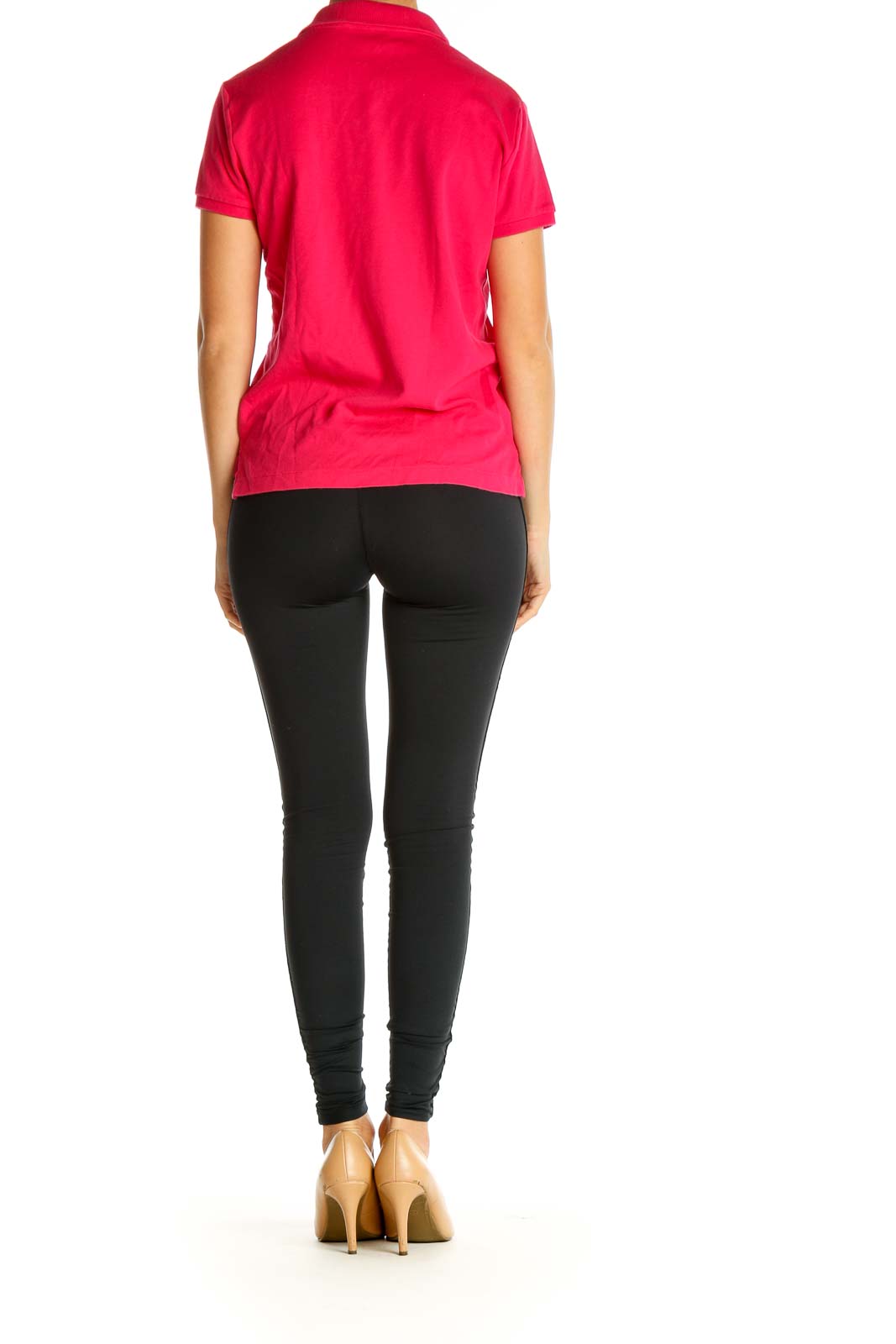 Pink Solid Polo Shirt