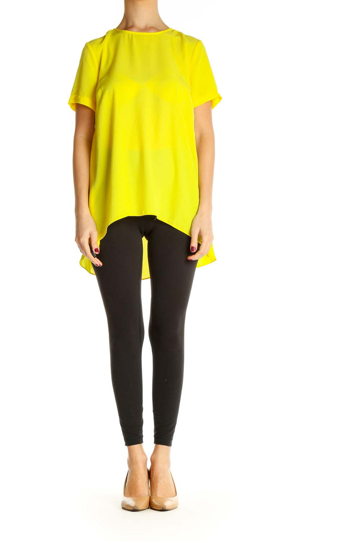 Yellow Solid All Day Wear Blouse