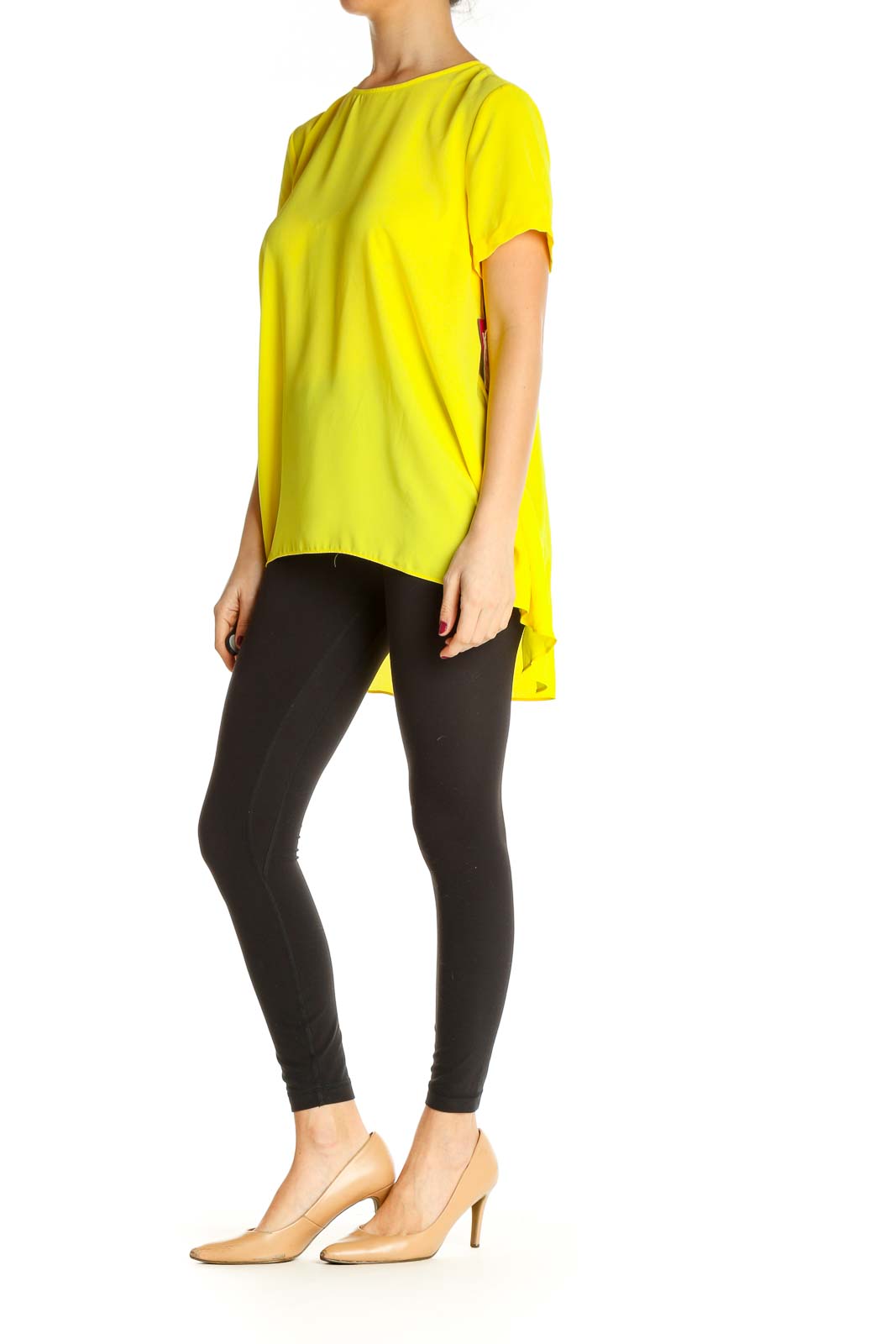 Yellow Solid All Day Wear Blouse