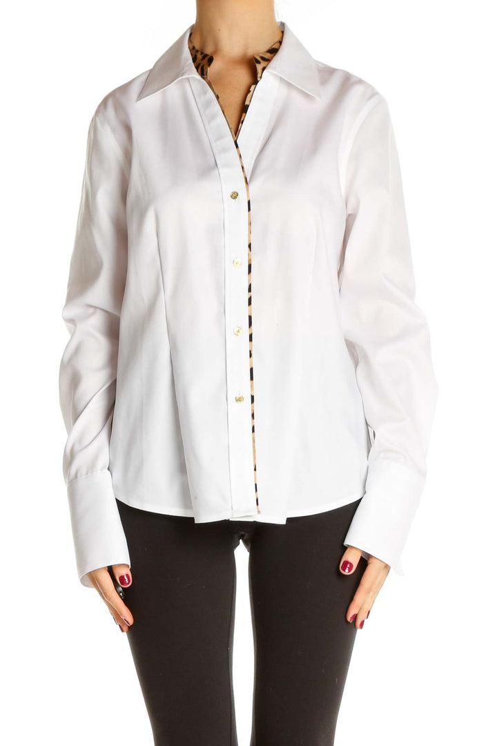 White Solid Formal Shirt