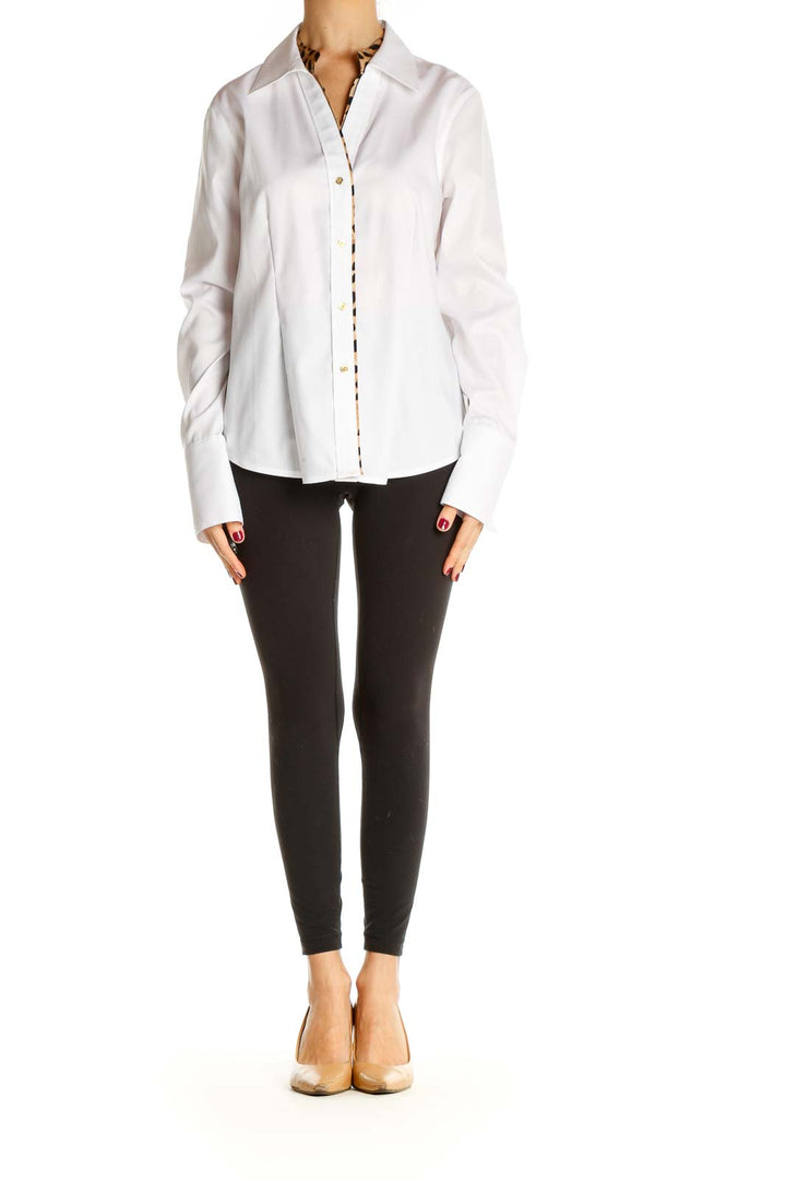 White Solid Formal Shirt