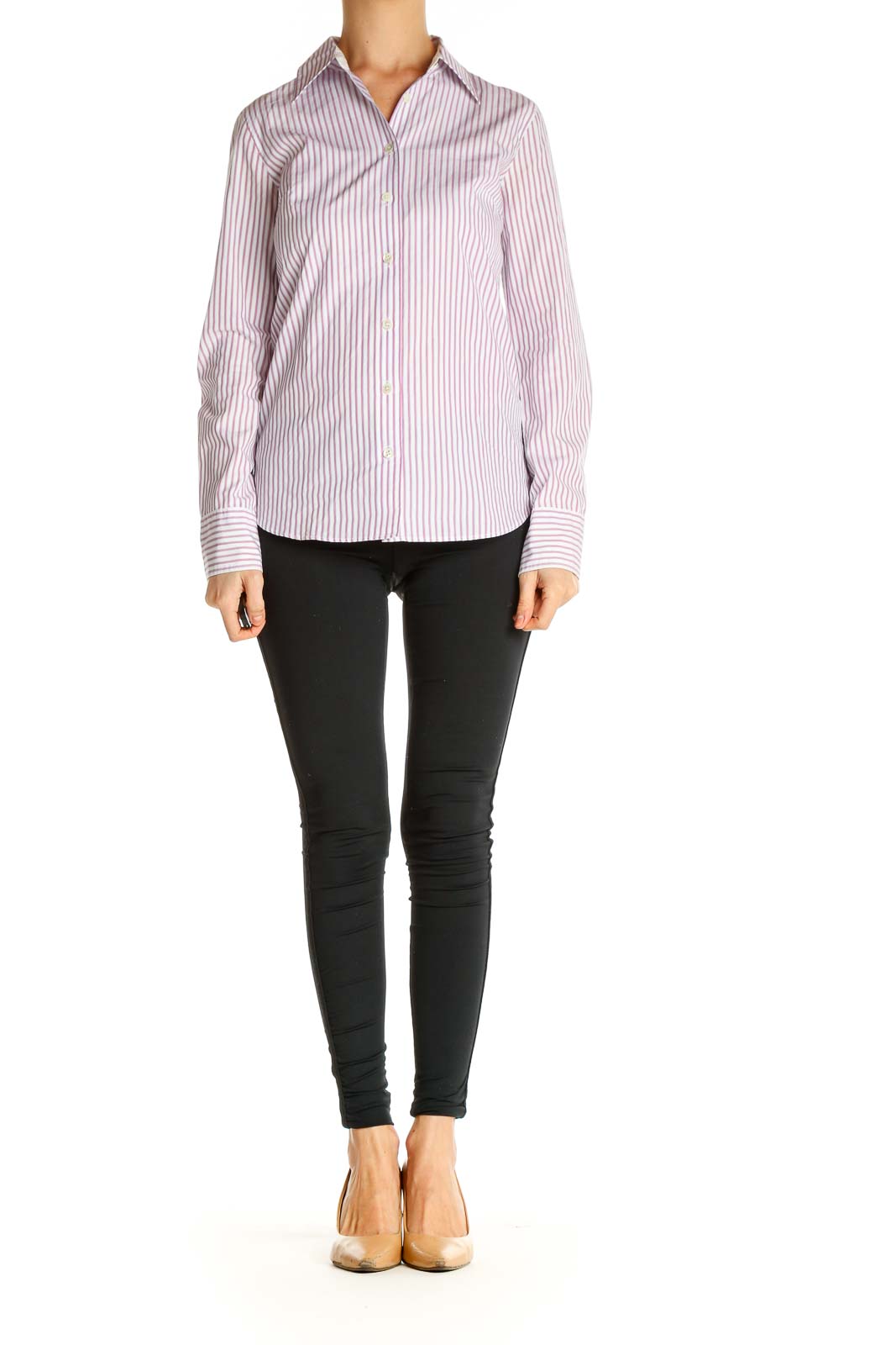 Purple Striped Formal Shirt