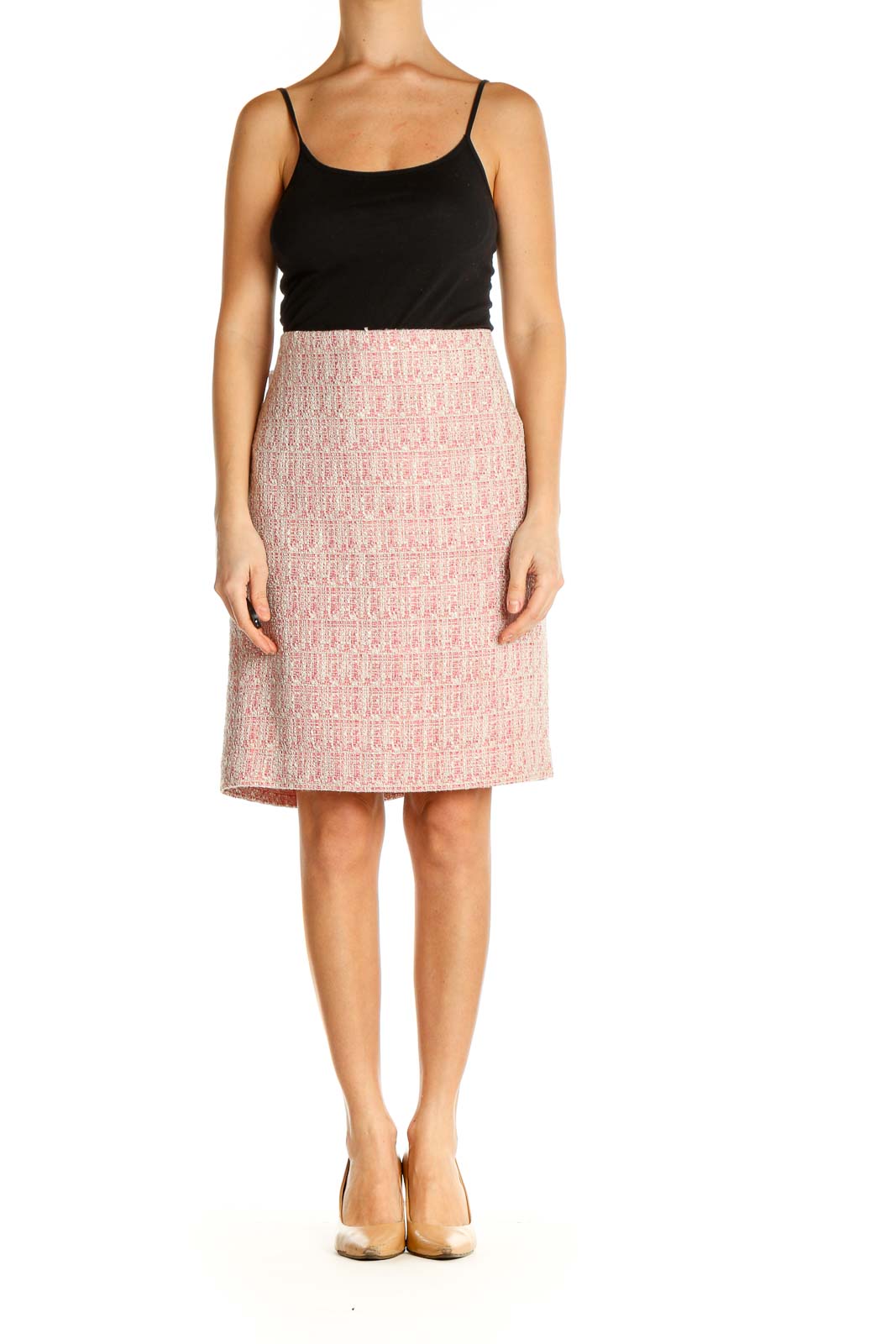 Pink Printed All Day Wear A-Line Skirt