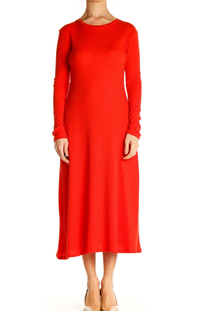 Red Casual Day Dress