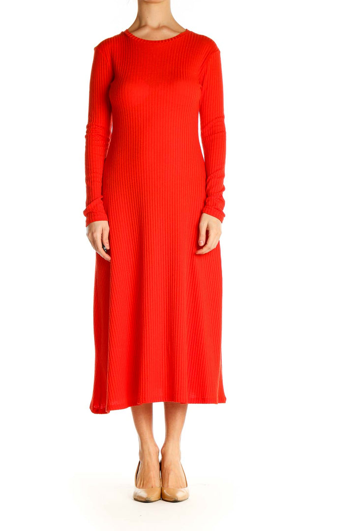 Red Casual Day Dress