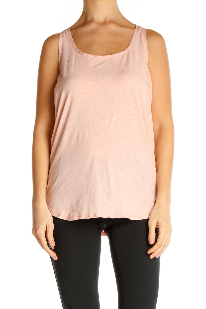 Pink Solid Tank Top