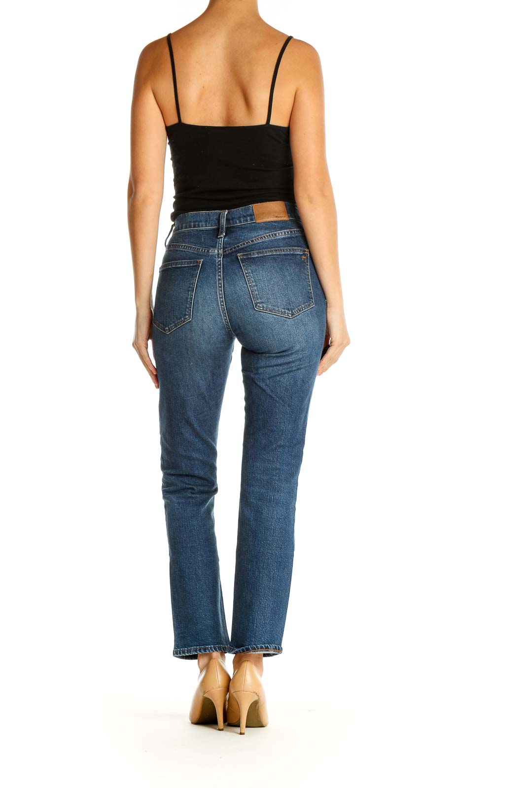 Blue Straight Leg Jeans