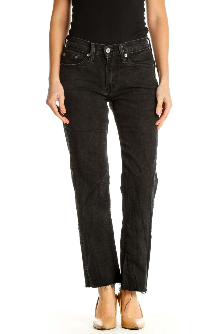 Black Straight Leg Jeans