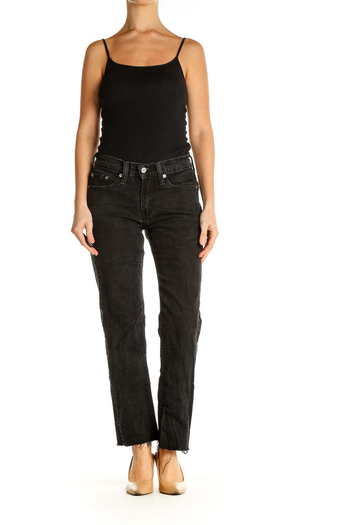 Black Straight Leg Jeans