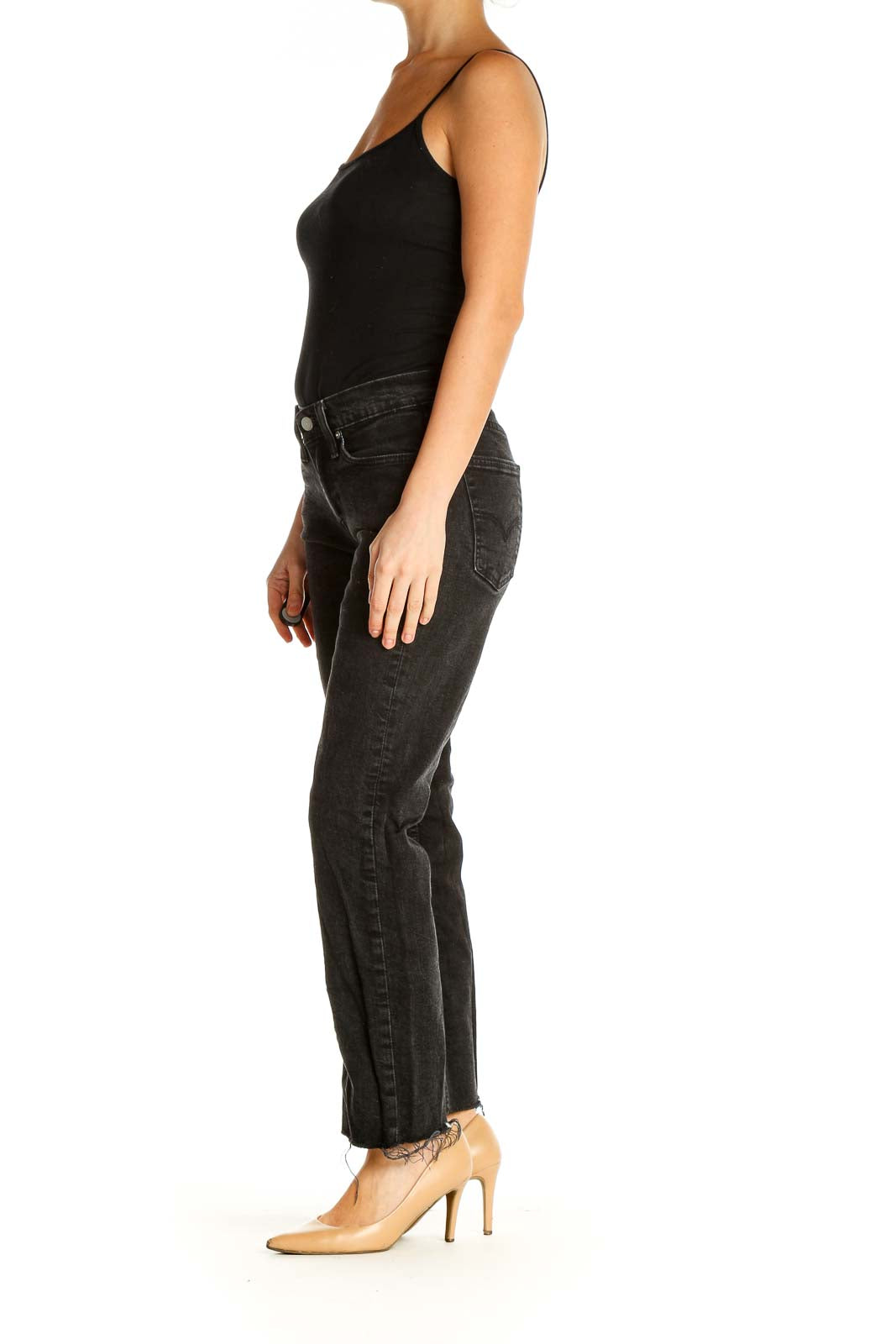 Black Straight Leg Jeans