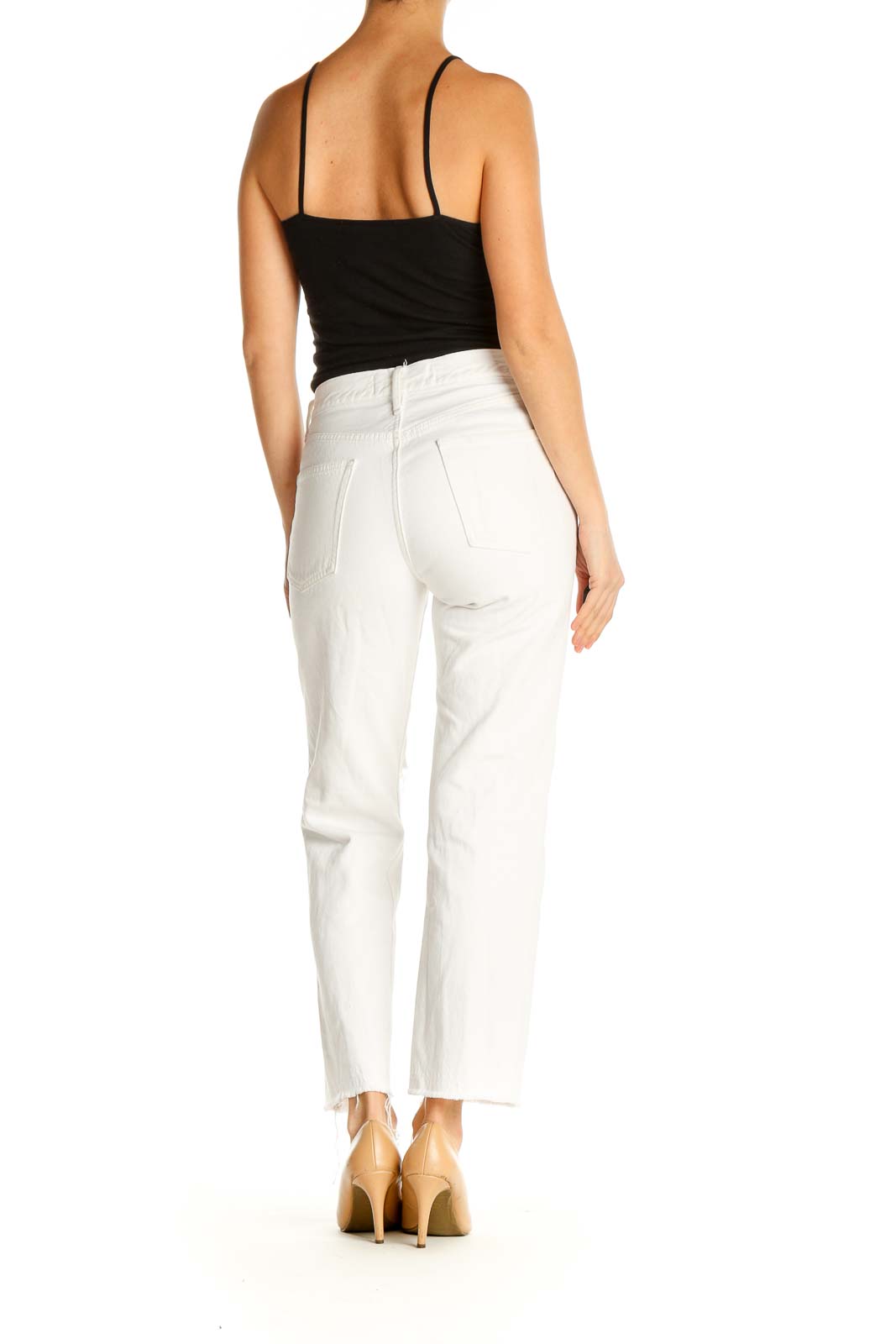 White Straight Leg Jeans