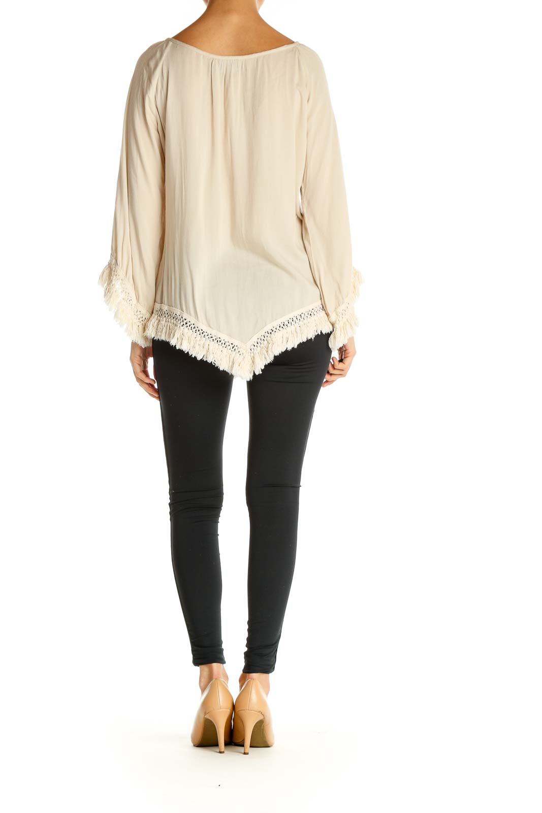 Beige Solid All Day Wear Blouse